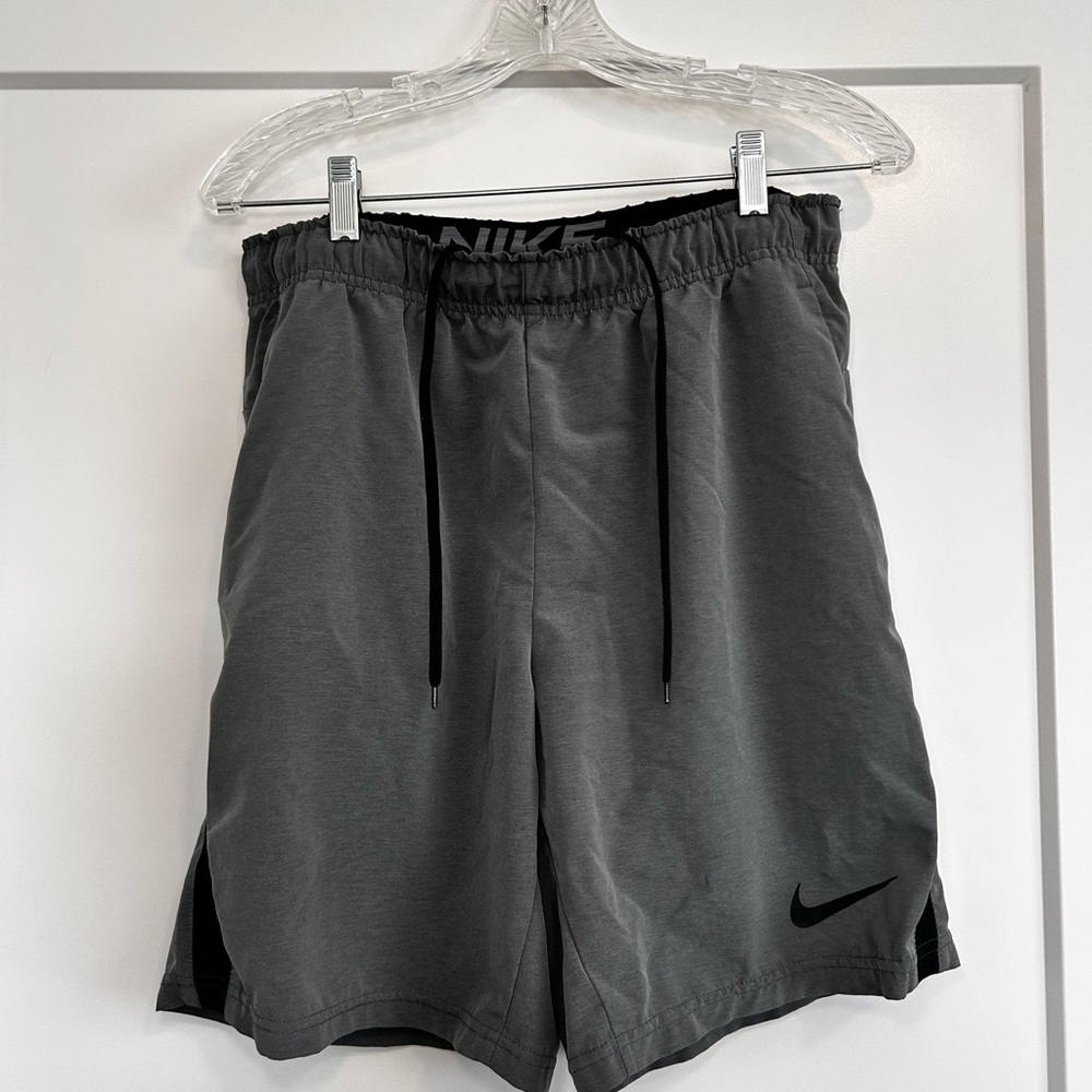 Nike Gray Athletic Shorts with Elastic Waistband